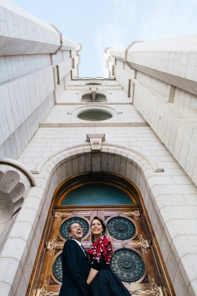 fotos de casal no templo de salt lake city
