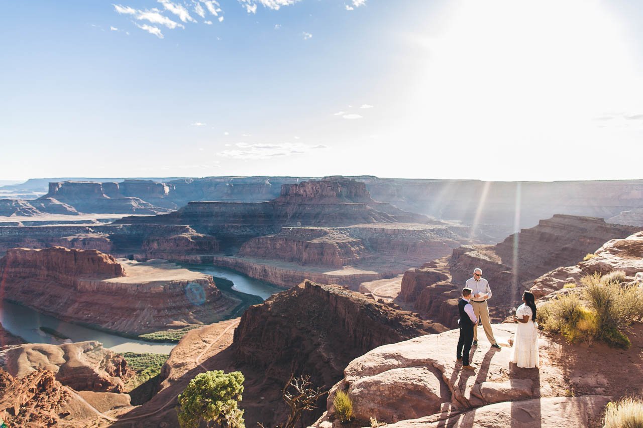 casamento secreto nos canyons em utah deadhorse national park