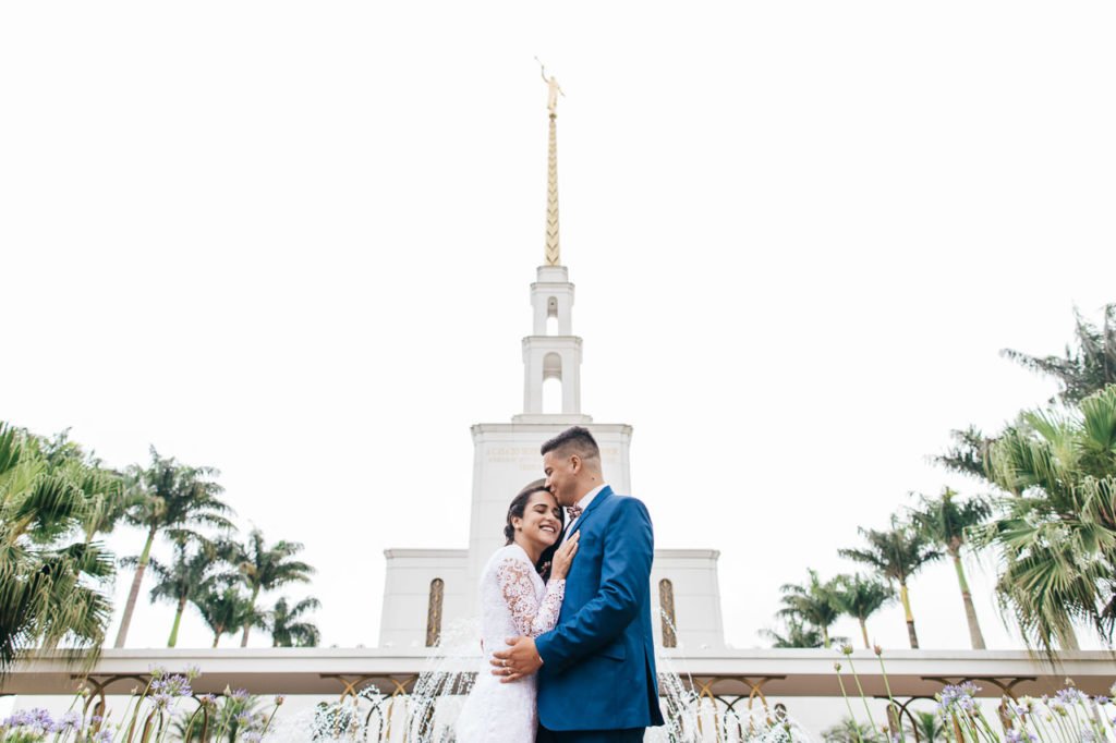 fotografia de casamento no templo de são paulo de a Igreja de Jesus Cristo dos Santos do Ultimos Dias