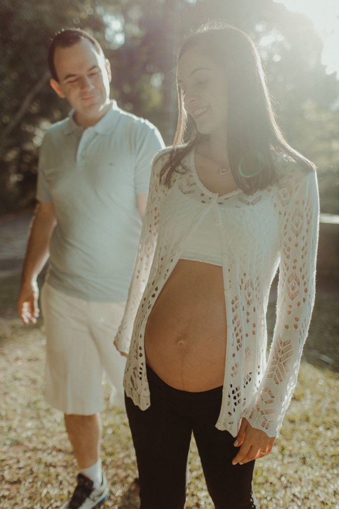 fotografia de gestante no jardim botânico